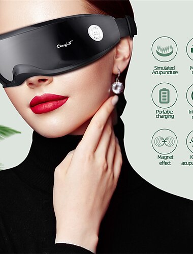 Massaggiatore per occhi professionale Massaggiatore shiatsu elettrico a pressione d'aria per occhio secco Affaticamento oculare Sollievo  migliora il sonno Regalo di San Valentino