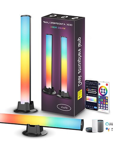 LEDスマートライトデスクトップ雰囲気ライト、TV背景ライトTuya Wifi Bluetoothスマートカラフル競技ゲームライトAPPリモート制御USB電源内部装飾ライト