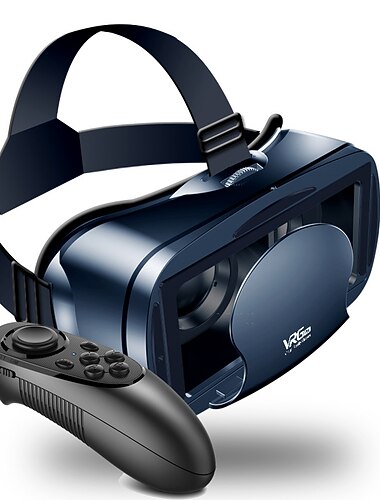 Okulary VR 3D Wirtualna Rzeczywistość Słuchawki VR 3D Inteligentne Okulary Kask dla Smartfonów Telefonów Komórkowych Mobilnych 7 Calowe Soczewki Lornetka z Kontrolerami Prezent na Walentynki