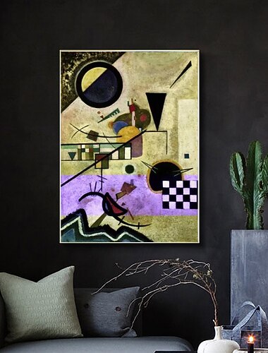 pintura a óleo artesanal lona decoração da arte da parede wassily kandinsky abstrato para decoração de casa rolou sem moldura pintura não esticada