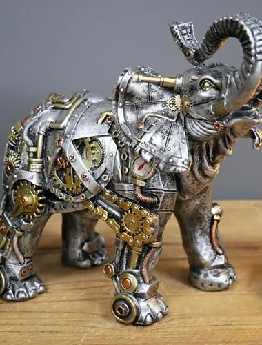 estilo steampunk escultura animal mecánico adorno animal decoración industria pesada decoración resina decoración mecánica colgante decoración de año nuevo