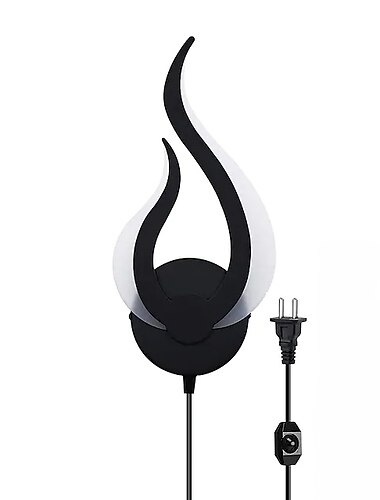 plug in wandlamp 1pc 2pcs dimbare led wandlamp 10w moderne indoor wandlamp acryl aall lamp met 6ft (ongeveer 1,8 m) plug kabel geschikt voor woonkamer slaapkamer en trap ac110v ac220v
