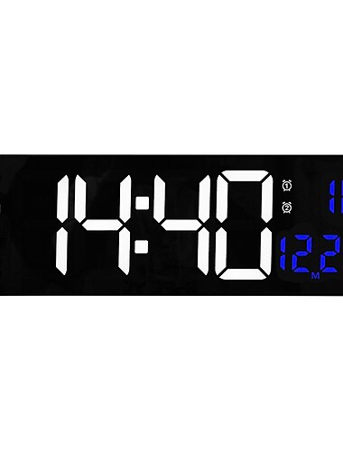 ساعة حائط رقمية كبيرة للتحكم عن بعد مؤقت عرض تاريخ الأسبوع عرض إيقاف تشغيل الذاكرة ساعة طاولة على الحائط إنذارات مزدوجة led ساعات