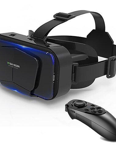 Casque VR Sans Télécommande Compatible iPhone  Téléphones Android pour Écrans de 3.5" à 7.2" Léger et Réglable Lunettes de Réalité Virtuelle HD 3D Cadeau de Saint-Valentin