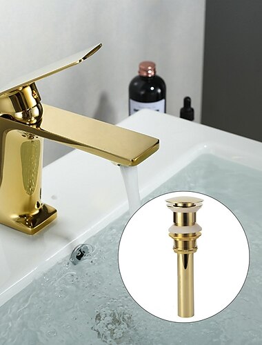 Grifo monomando para lavabo de baño, grifo monomando para lavabo de baño monomando de un orificio montado en cubierta con manguera de agua fría y caliente