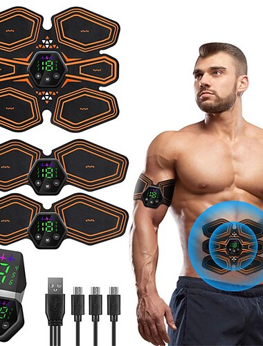 Entrenador EMS Estimulador de Músculos Abdominales Entrenador de Caderas Electrostimulador de Músculos Inteligente Tonificador para Fitness Quema de Grasa Pérdida de Peso Regalo del Día de San