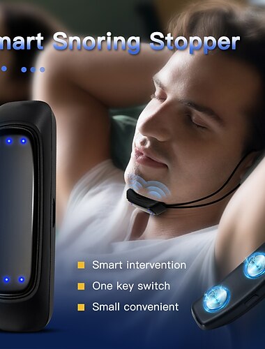 Intelligentes Anti-Schnarch-Gerät EMS Pulse Stop Snore Tragbare komfortable Schlafhilfe Stop Snore Gesundheitsversorgung Schlafapnoe-Hilfe USB Valentinstagsgeschenk