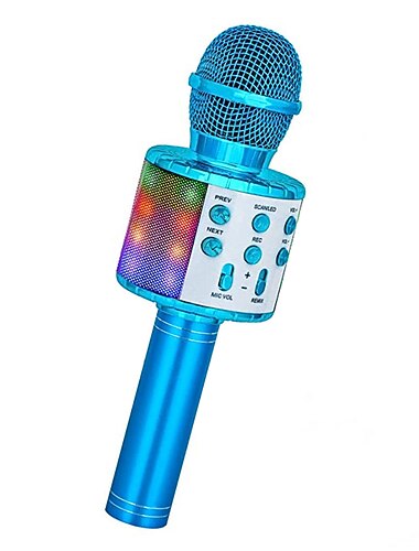 Micrófono de Karaoke Micrófono Inalámbrico de Karaoke con Luz LED para Niñas de 3 a 12 Años Regalo de Navidad Juguetes