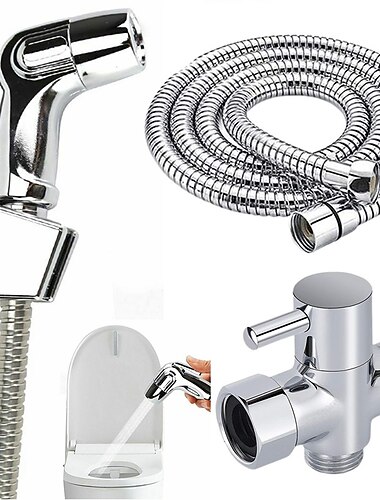 κιτ σετ ψεκαστήρα μπιντέ τουαλέτας από ανοξείδωτο χάλυβα βρύση χειρός μπιντέ για μπάνιο σετ σωλήνων ακροφύσιο κεφαλής ντους χειρός Αξεσουάρ ψεκαστήρα τουαλέτας για κεφαλή ντους χειρός