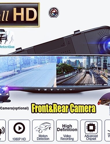 YC-188W 1080p Nuovo design / Full HD Automobile DVR 170 Gradi Angolo ampio CMOS 4 pollice IPS Dash Cam con Visione notturna / G-Sensor / Modalità parcheggio assistito Registratore per auto