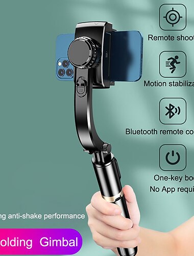 Handheld Gimbal Smartphone Bluetooth Handheld Stabilisator mit Stativ Selfie Stick Faltbarer Gimbal für Smartphone Xiaomi iPhone