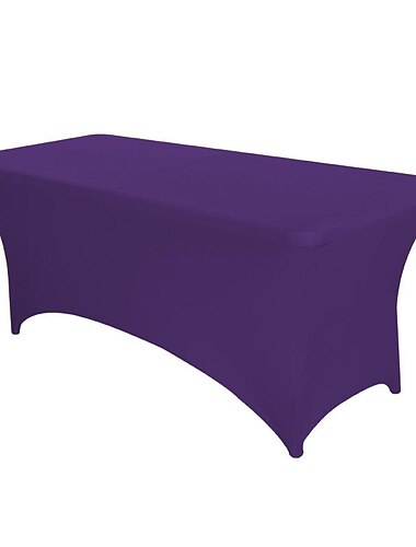 stretch spandex bordsöverdrag för standard hopfällbara bord - universell rektangulärt monterad dukskydd för bröllop, bankett och fest