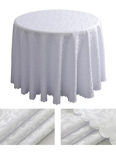 Mantel de decoración de boda, mantel redondo rojo para comedor de hotel, mantel para cosecha, vacaciones de Navidad, invierno y fiestas.