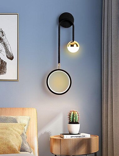 lămpi cu led lightinthebox 13w lampă cu led neagră simplitate modernă iluminat creativ de interior aplici de perete rotație de 180 de grade pentru dormitor sufragerie hol birou