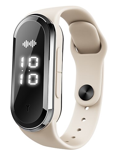 سوار ذكي لطرد البعوض بالموجات فوق الصوتية - ساعة رقمية مع عداد خطوات، وعرض لدرجة حرارة الجسم، وشحن USB، وحماية طويلة الأمد قابل للارتداء