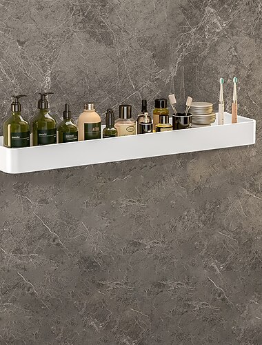 doccia caddy bagno scaffali a parete bianco dell'organizzatore di immagazzinaggio cremagliera bagno cucina bagno hardware ciondolo bagno scaffale spazio doccia in alluminio cremagliera angolo mensola