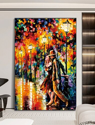 pictura în ulei pictată manual, pictură în ulei, perete modern, abstract, iubitor, pictură cuțit cuțit, artă, pictură pe pânză, decorare pentru acasă, pânză rulată fără cadru neîntins