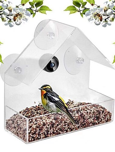 madáretető kamerával, madármegfigyelő kamera hd 1080p éjszakai verzió videokamera, wifi hotspot távoli kapcsolat mobiltelefonnal kültéri madárleshez, fotózás