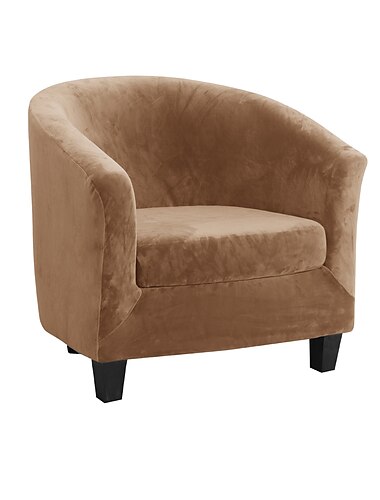 stretch fløyel klubb stoltrekk fat stol slipcover elastisk lenestol enkelt sofatrekk fat badekar stol for kafé hotell kaffebar grenseoverskridende myk slitesterk vaskbar