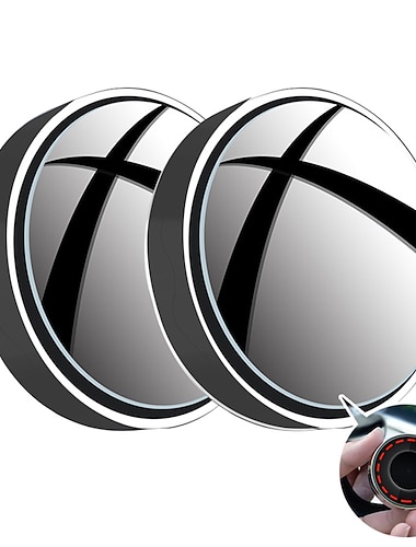 bil sugekop montering hjælpe bakspejl 360 grader roterende vidvinkel rund ramme blindvinkel spejl