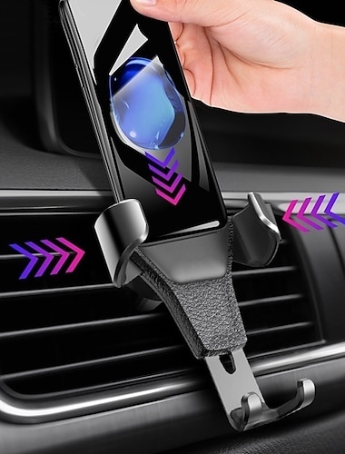 Puhelimen kolmijalka Auton tuuletusaukon puhelinteline Painovoiman tyyppi Korkeus säädettävissä Yhtenäinen Puhelimen pidike varten Auto Auton tuuletusaukko Yhteensopiva Kaikki matkapuhelin
