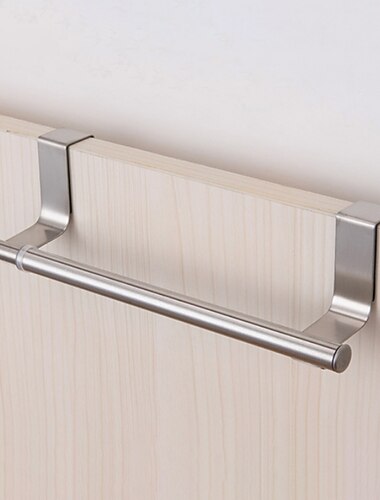 toalheiros sobre a porta do armário da cozinha barra de toalheiro suporte para pendurar prateleira do banheiro organizador doméstico gancho de parede longo