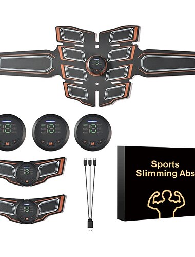 Stimulateur musculaire ABS machine à abdominaux ceinture de tonification abdominale portative équipement de fitness à domicile bureau pour les abdominaux cadeau de la Saint-Valentin