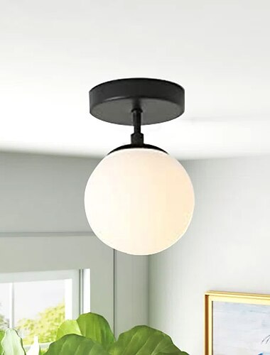 led süllyesztett mennyezeti lámpa üveggömb 1 fényes fekete előszoba mennyezeti lámpa minimalista dizájn vintage mennyezeti lámpatestek hálószobába nappali előszoba konyhába (1 csomag)