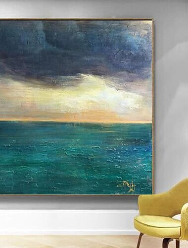  يدويا النفط الطلاء رسمت باليد جدار الفن الأفقي بانورامية مجردة ديكور المنزل توالت قماش لا الإطار غير متمدد