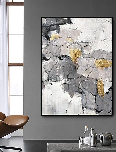 Pintura al óleo hecha a mano lienzo decoración de arte de la pared texturas abstractas modernas para la decoración del hogar pintura enrollada sin marco sin estirar