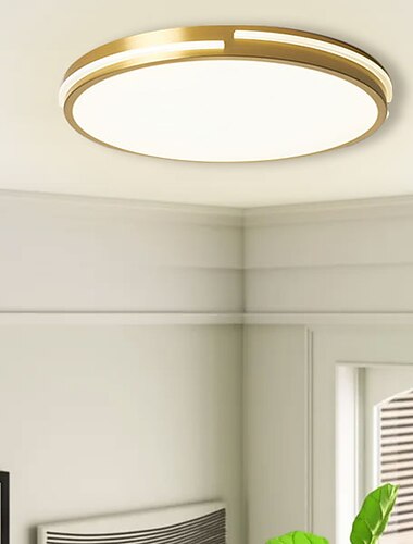 Plafón led círculo diseño redondo 50 cm luces de empotrar cobre para salón 110-240v