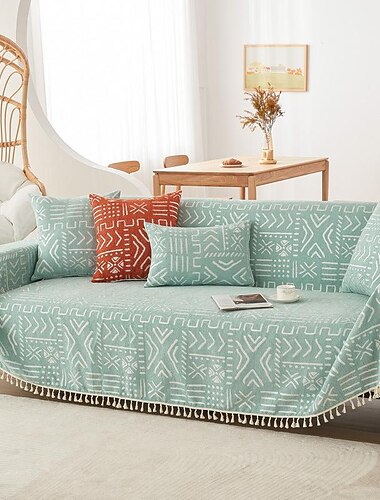 غطاء أريكة بوهو أريكة بطانية رمي منشفة الشنيل للأريكة المقطعية كرسي بذراعين Loveseat 4 أو 4 أو 3 مقاعد على شكل حرف L مضاد للخدش للقط قابل للغسل
