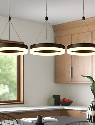  3-light 20 cm multi-tons / lustre ajustavel aluminio circulo acrilico acabamentos pintados LED / moderno 110-120v / 220-240v