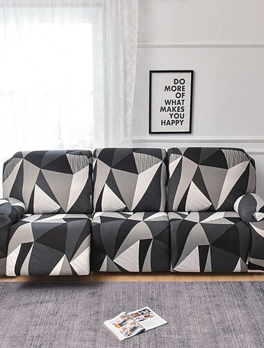 Fundas elásticas para sillón reclinable, funda para sofá de 3 plazas, funda reclinable con diseño floral y lazo elástico, protector de muebles antiarañazos para niños, mascotas, perros y gatos