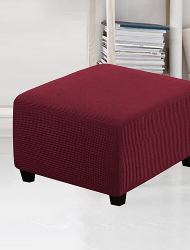 Capa otomana elástica capa otomana quadrada capa protetora para móveis dobrável para armazenamento banquinho protetor para móveis capa macia com fundo elástico
