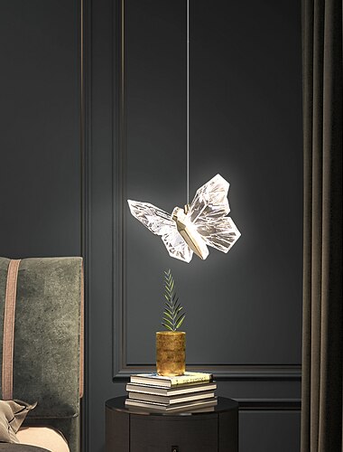 κρεμαστό φως led φωτισμός νησίδας κρεβατοκάμαρας μοντέρνο ακρυλικό μενταγιόν φωτιστικά σχέδιο πεταλούδα ιδανικό για νησιώτικη κουζίνα φωτισμός κουζίνας κρεβατοκάμαρας κρεμαστό φως