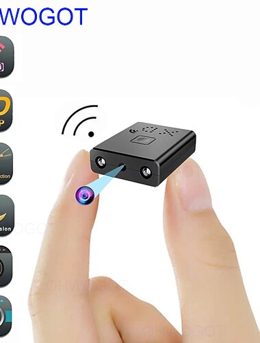 كاميرا WiFi صغيرة - كاميرا أمان بدقة HD كاملة 1080P مع IR-CUT، رؤية ليلية، وكشف الحركة