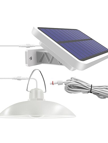LED Außenwandleuchte Solarlampen Solar-Pendelleuchte im Freien IP65 wasserdichte 2-Kopf-Innen-Solarlampe mit Kabel-Fernbedienung für Hofgarten Innen-Rasenlandschaft