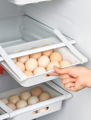 wiszący organizer kuchenny lodówka jajko schowek na owoce typ szuflady pojemnik na żywność akcesoria kuchenne organizer do lodówki półka
