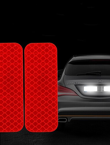 10 יחידות מדבקה רפלקטיבית לרכב בטיחות תנועה סימן אזהרת לילה לרכב רצועה רעיוני מדבקות מדבקות מחזירות אור פגוש מכונית