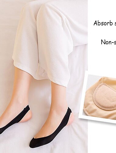 meias de seda ultrafinas invisíveis de boca rasa antiderrapantes para mulheres