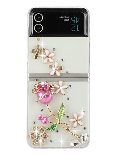 telefoon hoesje Voor Samsung Galaxy Z Flip 7 Z-flip 6 Z Flip 5 Z Flip 4 Z Flip 3 Fliphoes Omdraaien bling Strass Kristal Diamant PC