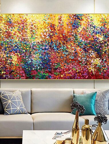 Handgefertigtes Ölgemälde auf Leinwand, Wandkunst, Dekoration, modern, abstrakt, für Wohnkultur, gerollt, rahmenlos, ungedehnt