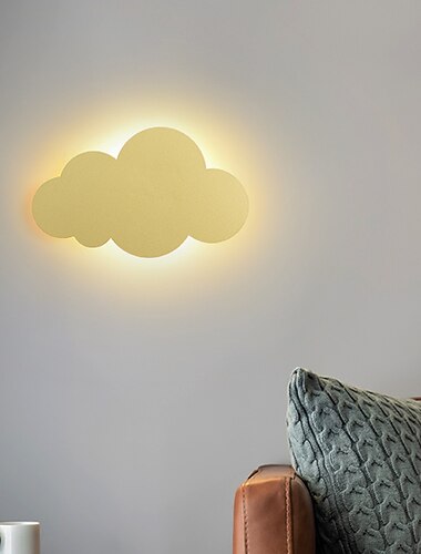 شمعدان حائط الحضانة ضوء ليلي سحابة بيضاء لشكل سحابة الحضانة جميع تركيبات الإضاءة لغرفة النوم