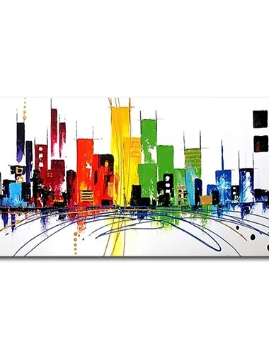 mintura kézzel készített színes városi táj olajfestmények vászonra fal művészeti dekoráció modern absztrakt kép lakberendezéshez hengerelt keret nélküli feszítetlen festmény