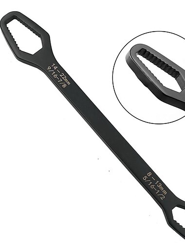 Cheie universală cu două capete, cheie reglabilă cu auto-strângere de 8-24 mm, sculă manuală multifuncțională pentru reparații de biciclete, motociclete, mașini și proiecte DIY acasă