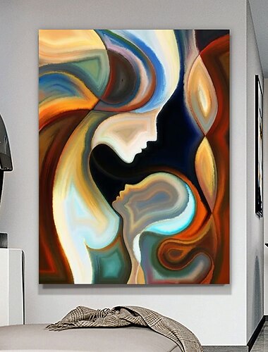 Ölgemälde handgemachte handgemalte Wandkunst Wohnkultur Dekor Wohnzimmer Schlafzimmer abstraktes Porträt moderne zeitgenössische gerollte Leinwand