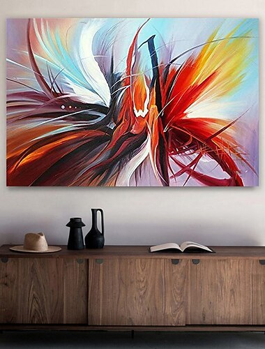  Peinture a l\'huile Hang-peint Peint a la main Format Horizontal Abstrait Classique Moderne Toile roulee (sans cadre)