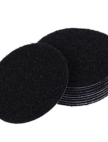 20 stk mønter med klæbende bagkrog sorte og hvide nylon selvklæbende prikker til hjemmeskolekontoret