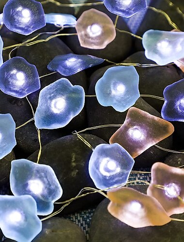 Meeresthema Lichterketten 3m 30leds Pilz Bienen Kupferdraht Fee Lichterketten Urlaub am Meer Party Dekor Lichter batteriebetrieben Weihnachten Geburtstag Hochzeit Garten Outdoor Camping Familienfeier